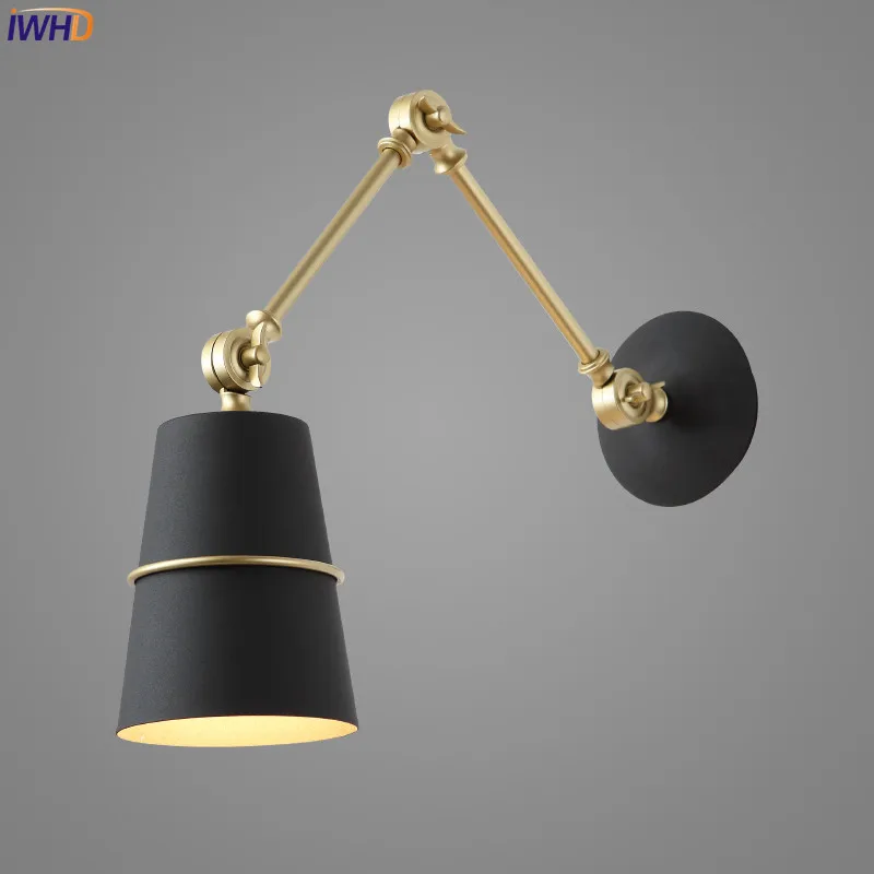 Kaufen IWHD Nordic Eisen Schaukel Lange Arm Wand Licht Wohnzimmer Neben Lampe Moderne LED Wand Lichter Leuchte Arandela Apliques Pared