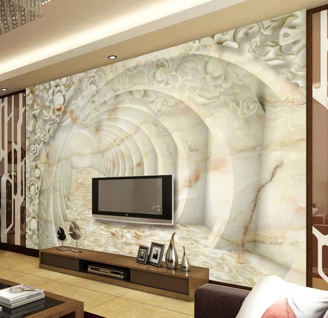 3D wallpaper marble relief pattern custom 3d wallpaper vinyl non-woven 3d  photo murals _ - AliExpress Mobile