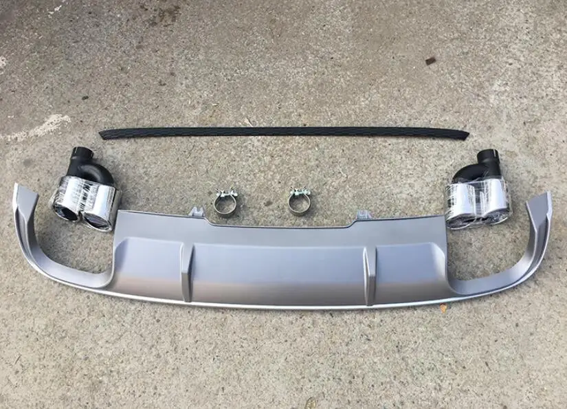 

NEW ABS 4 Outlet PP Rear Bumper Diffuser with Exhaust Tips For Audi A4 S4 Sline Sedan Non A4 RS4 2017 2018 2019