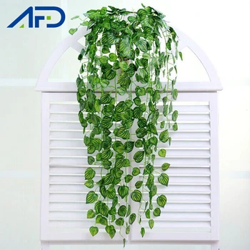 

12pcs 2.2M Artificial Plants for Garden Living Room Wedding Home Decoration Wall Hangplant Plastic Fake Plant Vine Green Leaves