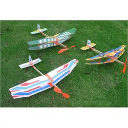 50*43 см игрушка резинкой питание планер биплан собрать самолет модель для малыша образования