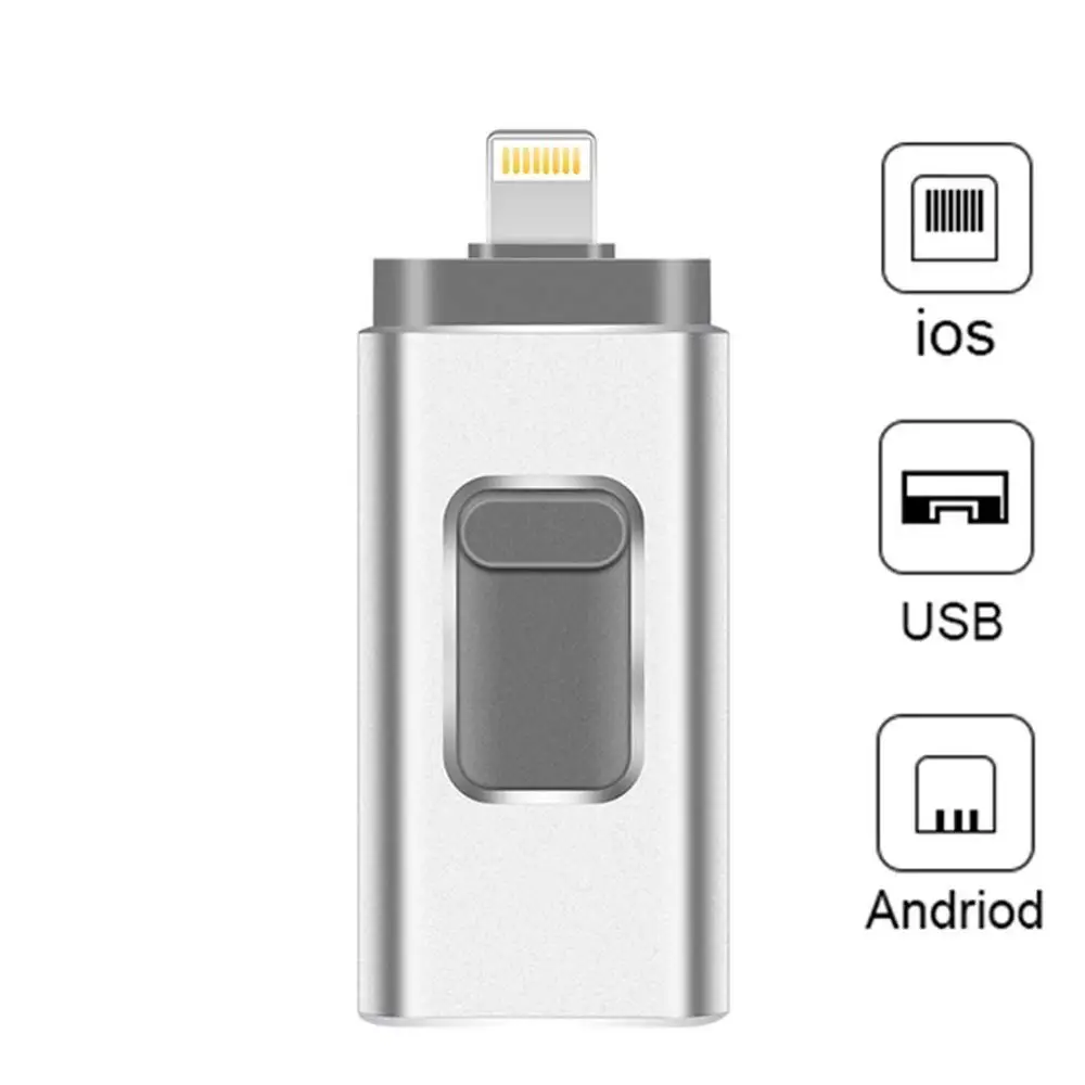 Флэш-накопитель для iPhone флэш-накопитель 3-в-1 Lightning OTG скачок привод USB 3,0 флеш-накопитель 256 ГБ флеш-накопитель совместим с Apple iPad PC