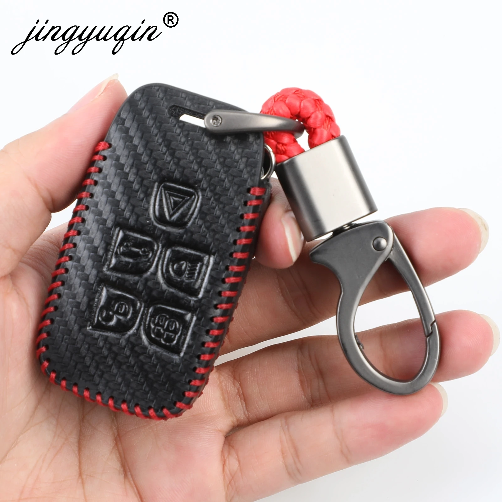 Cover-chiave-in-carbonio-per-Jaguar-XE-XJ-XJL-XF-C-X16-chitarra-Land-Rover-A9.jpg Cover chiave in carbonio per Jaguar XE XJ XJL XF C-X16 chitarra Land Rover A9 Range Rover Sport Evoque Freelander 2 Discovery custodia in pelle - Cover chiave in carbonio per Jaguar XE XJ XJL XF C X16 chitarra Land Rover A9