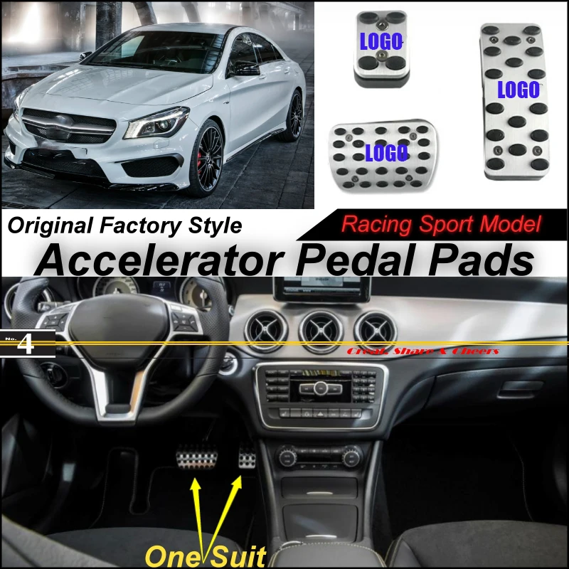 Litanglee автомобиля педаль акселератора Pad крышка Гонки Дизайн для Mercedes Benz CLA класс MB