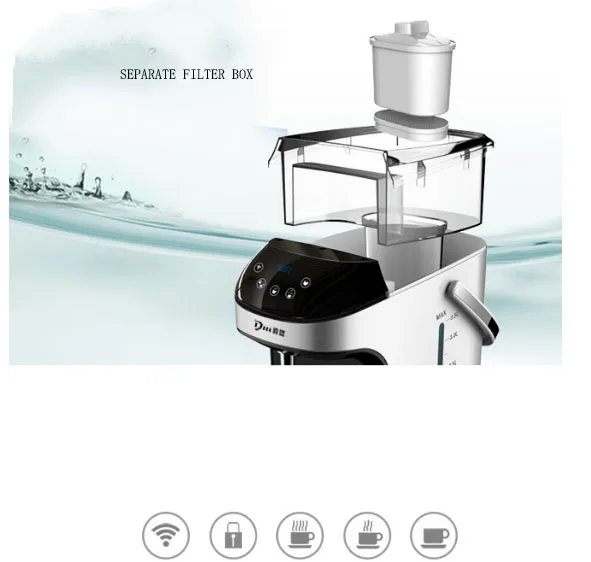 Горячая диспенсер для воды фильтр Электрический чайник с термостатом сетчатый чайник 2 секунды, что из кипящей воды ледяная вода теплый детский замок