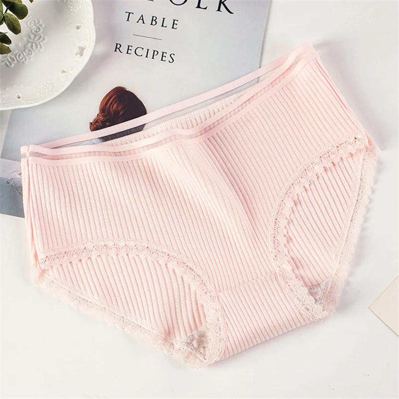 8 Color Panties for women cotton briefs ladies lace underwear sexy lingerie girl underpants famela casual panty plus size