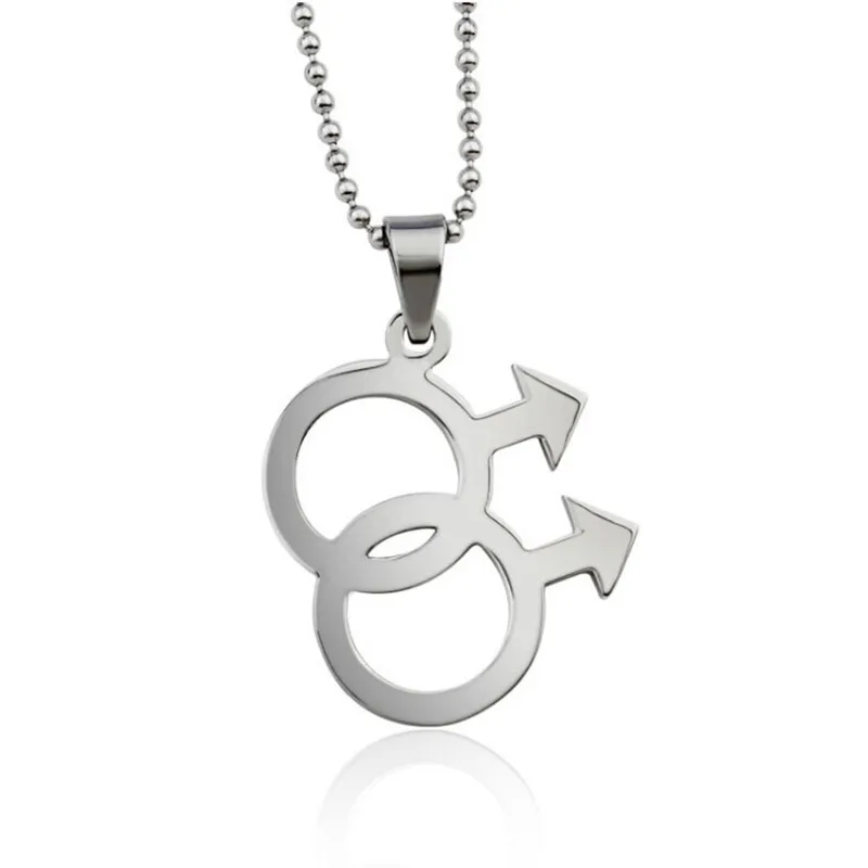 Gay pride подвеска из нержавеющей стали массивные ожерелья homo isosexual мужские