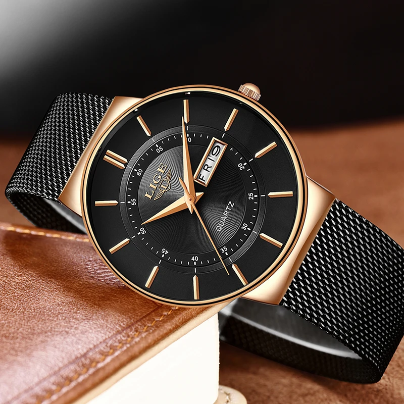

LIGE Mens Watches Top Brand Fashion Casual Ultra Thin Waterproof Watch Men Date Sport Quartz Clock gift For Men Relojes Hombre