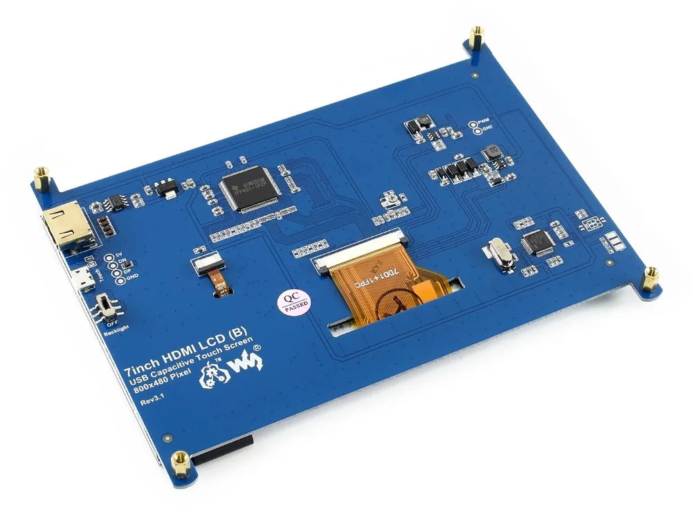 Waveshare 7 дюймовый HDMI LCD (B) + двухцветный чехол емкостный сенсорный экран для Raspberry Pi