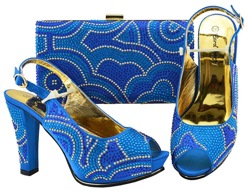 African Fashion Shoes and Bags Matching Set Nigeria Style Women's Shoe and Bag to Match for
