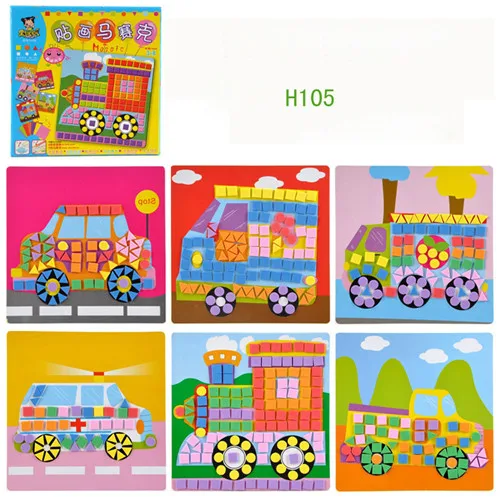 3D забавные мозаичные наклейки головоломка игрушки Монтессори развивающие игрушки головоломка для взрослых Геометрическая модель строительство Обучение воображение MA09d - Цвет: F