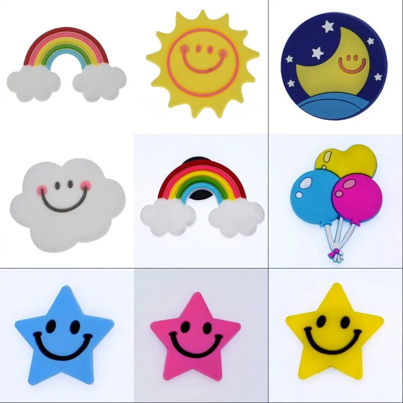 

1PCS Stars Rainbow Clouds Sun Moon Soft PVC Fridge Magnets Fit Refrigerator Magnets Gift Fit Office Blackboard Size 5cm
