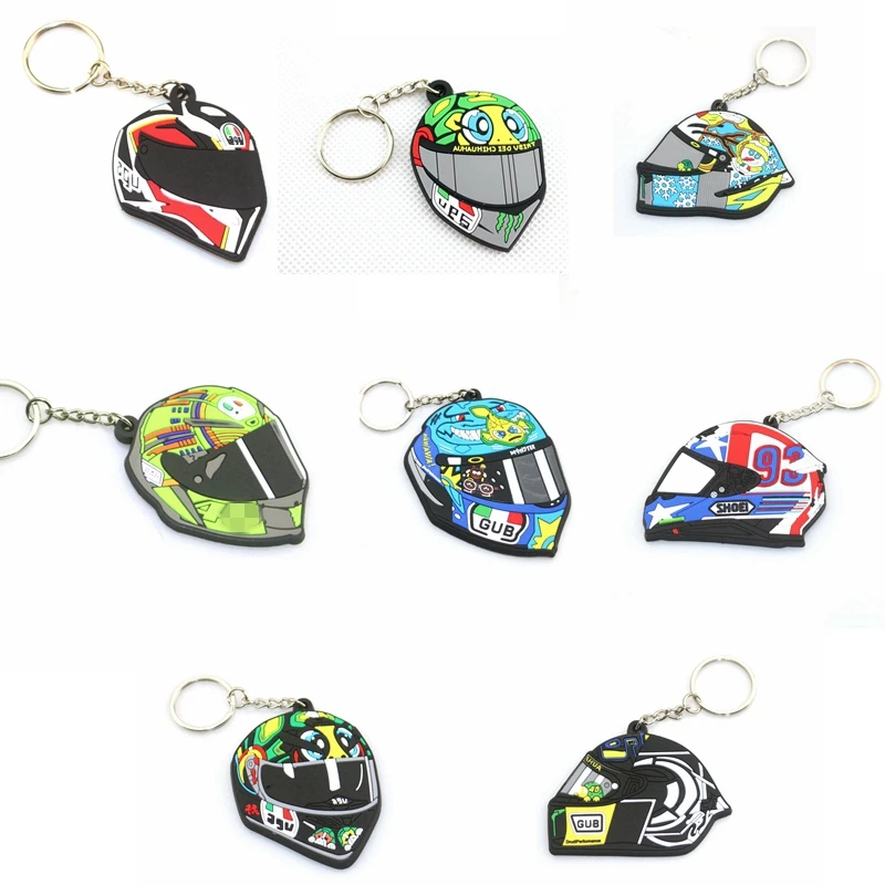 3D Motorcycle Accessories Motorcycle KeyChain Rubber Motorcycle Helmet