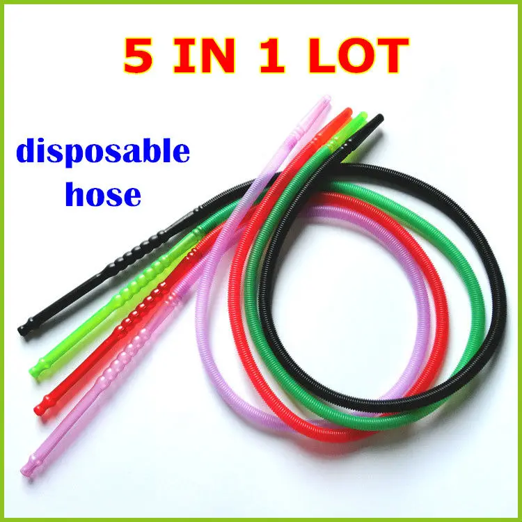 5 pcs 200cm long shisha pipe hookah hose tubes disposable for shisha