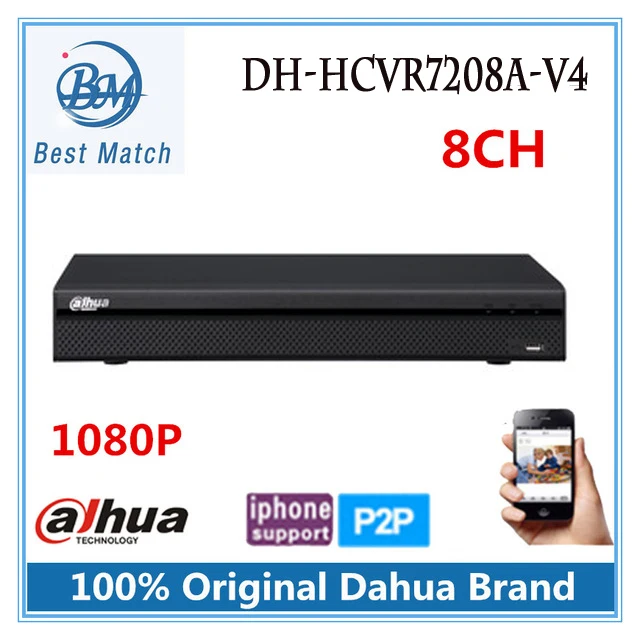  Dahua DH-HCVR7208A-V4 8ch HCVR H.264 1080P HDCVI Network Video Recorder NVR Tribrid HDCVI&Analog&IP 1.0U DVR 