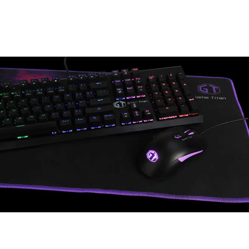 Delux светодиодный RGB подсветка игровая клавиатура мышь комбо 4000 dpi для ноутбука PC Gamer USB Проводная мультимедийная клавиатура и мышь набор