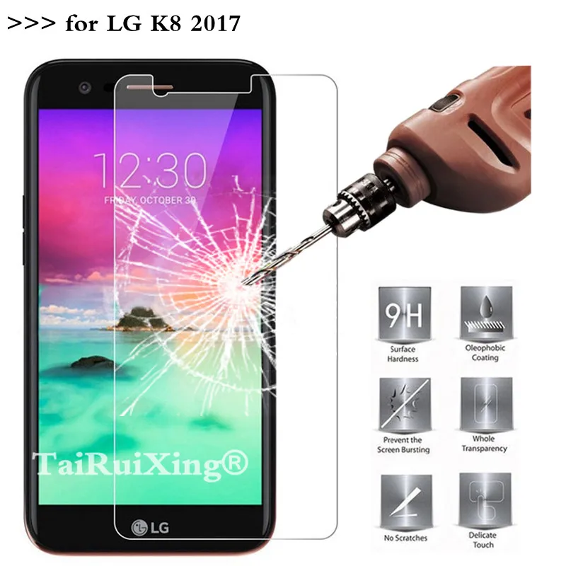 

2.5D 0.26mm 9H Tempered Glass Screen Protector For LG LV3 / LG Aristo M210 Toughened Protective Film For LG K8(2017) X300 M200N