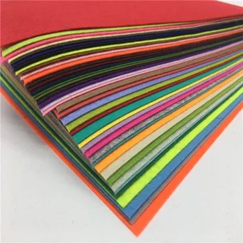 

40pcs/set 40 colors Polyester Felt Fabric Cloth DIY Handmade Sewing Home Decor Material Thickness 1mm Mix Color