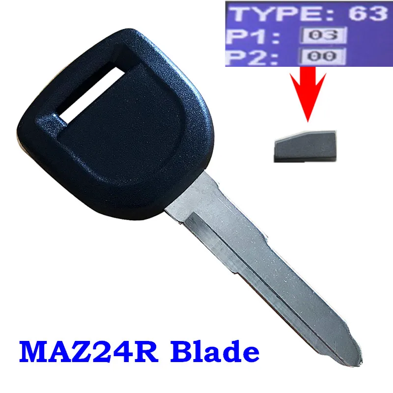 Новый ключ зажигания транспондера 4D63 80 бит пустой для Mazda 3 5 6 CX 7 Miata mz34 передатчик
