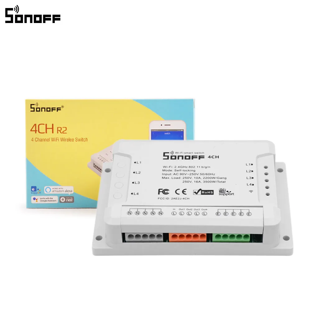 Sonoff Wifi Пульт дистанционного управления 4CH/2CH/1 CH DIY переключатель беспроводной домашний Интеллектуальный таймер 220V управление iSO Android