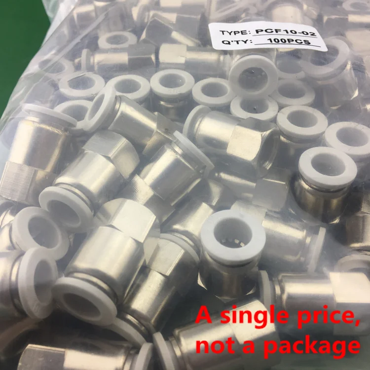 

PCF10-01 PCF10-02 PCF10-03 PCF10-04 Pneumatic Straight thread through internal thread connector
