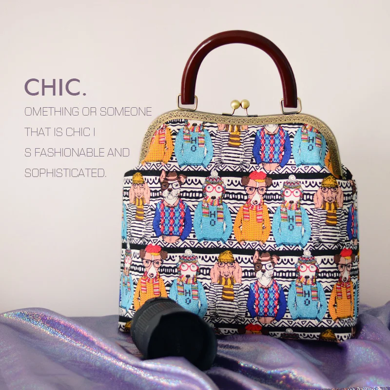 

Women Handbag 27cm Metal Frame Bags Professiona Handmade DIY Crafts Material Package Gift for Friend(29CM*30CM*9CM)