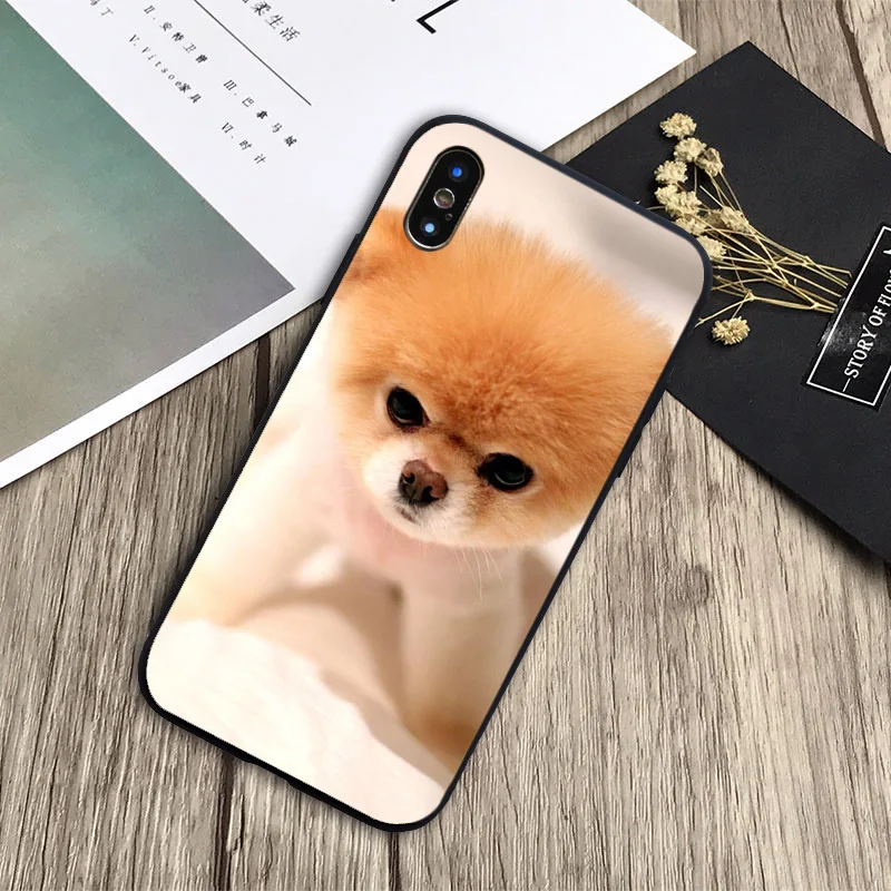 Чехол для собак Pomeranian, мягкий силиконовый черный телефон чехол для iPhone 6 6 plus 7 8 plus 5 5S 5C SE X XS XR XS Max
