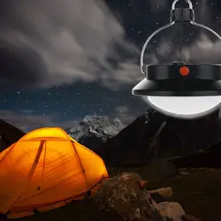 Hitorhike 60 Светодиодный Ультра-яркий открытый кемпинг лампа палатки свет с абажуром Круг ABS Перезаряжаемые Рыбалка висит освещения