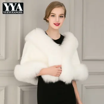 

2019 New Winter Woman Furry Jackets Fashion Faux Fur Short Coats Slim Fit Thick Warm Wedding Dress Coats Streetwear Outwear