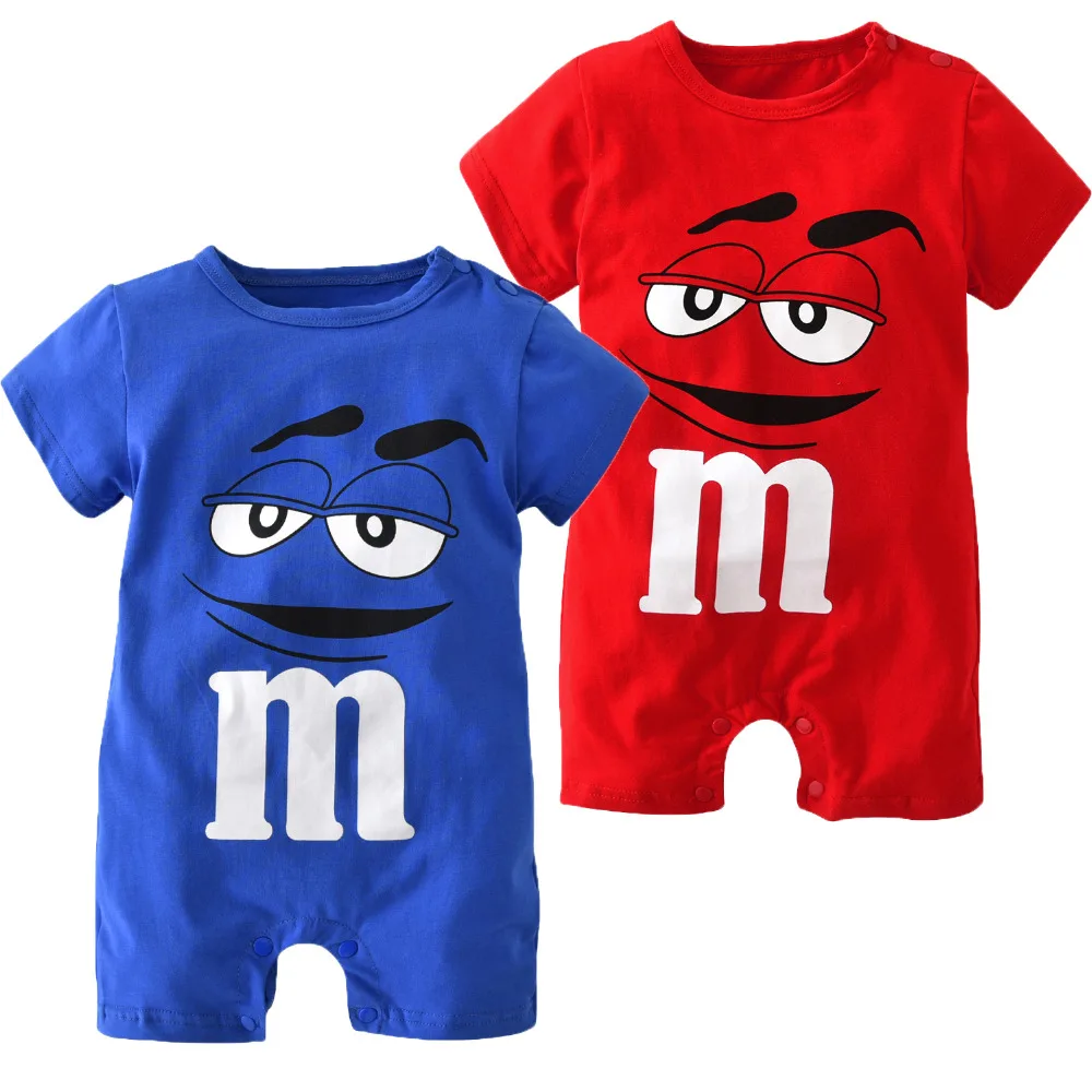 2020 Summer Baby Boy Romper Short Sleeve Cotton Infant Jumpsuit Cartoon Printed Baby Girl Rompers Newborn Baby Clothes 4 Color