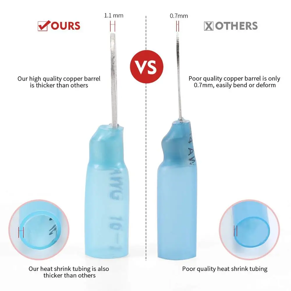 270/540 шт. Термоусадочные Провода Соединительный комплект с электрической изоляцией обжимное кольцо Стыковая Лопата водонепроницаемые морские автомобильные клеммы