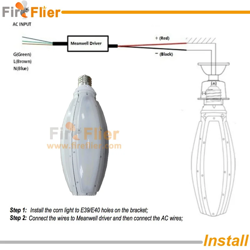 ip65 led corn bulb install