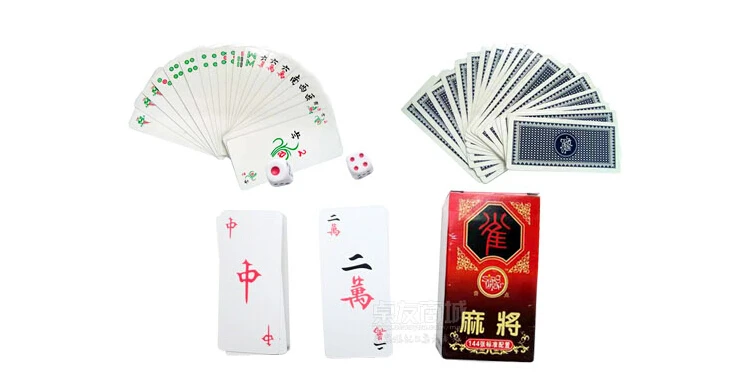 Бумажные портативные мини маджонг игральные карты 148 карты и 2 игральные кости Китайская традиционная маджонг настольная игра
