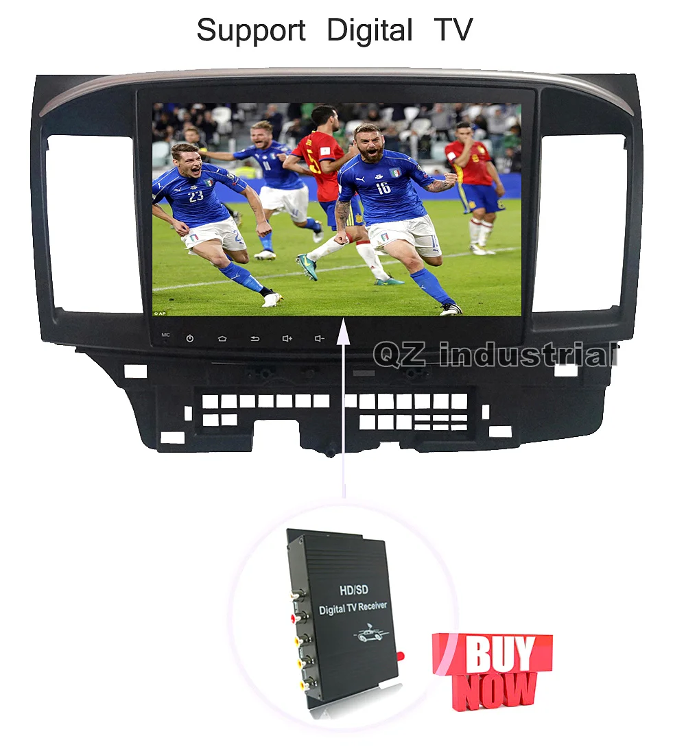 Top QZ industrial HD 10.1" Android 8.1 T3 for Mitsubishi Lancer 2008-2015 car dvd player with GPS 3G 4G WIFI Radio Navigation RDS 16