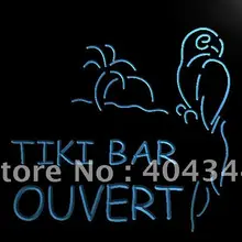LK177-OUVERT Tiki бар Открытый пивной светодиодный неоновый свет знак