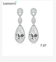 LUOTEEMI New Korean Style Luxury Vintage Bijoux Flower Asymmetry Brincos CZ Crystal Cuff Earrings for Women Girl Party Jewelry