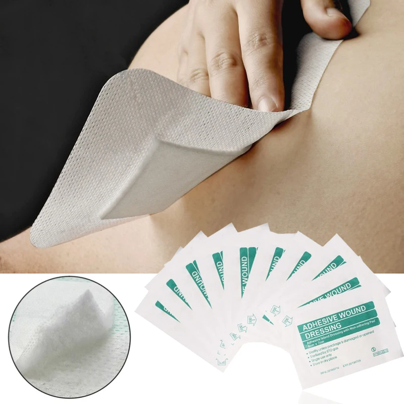 

1pcs 6*7cm Hypoallergenic Wound Bandage Dressing Non-woven Medical Adhesive Wound Band aid Bandage Large Wound First Aid
