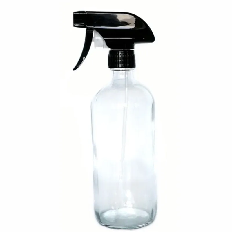 2, большие, 8 унций, пустые, прозрачные стеклянные бутылки с распылителем с черной крышкой для эфирных масел, Натуральные чистящие средства