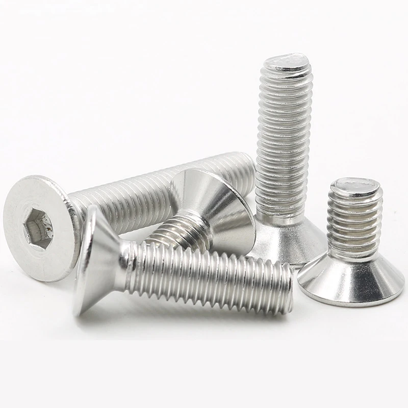 

Hex Flat Machine Screws Metric Threaded Countersunk Metal Hexagon Head Bolt Set 304 Stainless Steel M2 M2.5 M3 M4