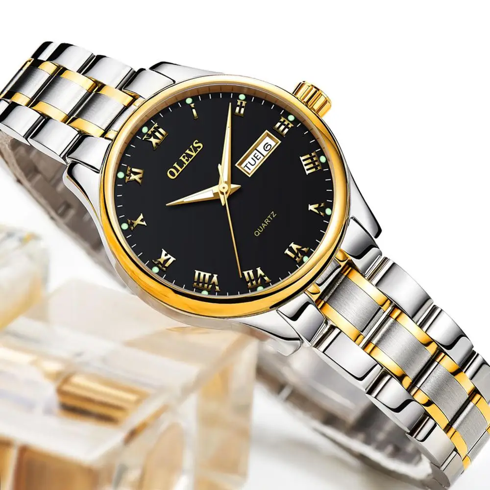 Montre femme 2019 marque de luxe en acier inoxydable dames montre Date lumineuse Quartz femmes montres en cuir dame étanche montre-bracelet