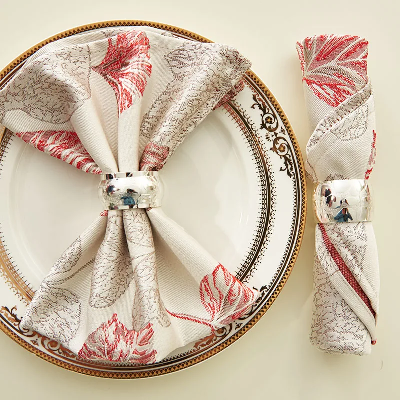 

Hot sale High end napkins fabric napkin fabric placemat 4 pieces of a package