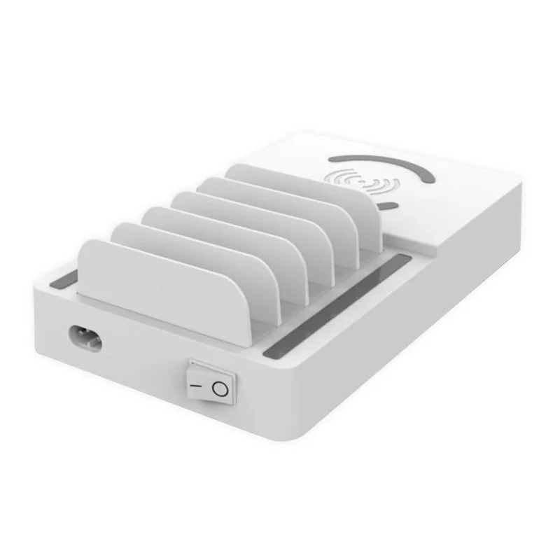 Многопортовый USB смарт QI зарядная док-станция быстрое зарядное устройство с беспроводным многофункциональным зарядным устройством для iPhone 7 X держатель телефона зарядное устройство Новое