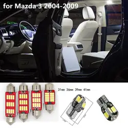 11 шт. автомобилей чтения купол света для Mazda 3 2004-2009, автоматическая внутренняя светодиодная подсветка лампа для Mazda 3 BK 04-09 лампа аксессуары