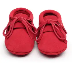 Новый стиль Дети Натуральная замша мокасины для новорожденных Для маленьких мальчиков и девочек сапоги детские первые ходоки обувь на
