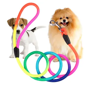 

Hot Dog Leash Small Large Dog Leash Rope Traction Pet Traction Dog Tie Harness Colorful Woven Nylon Running Rope Pet Supplies