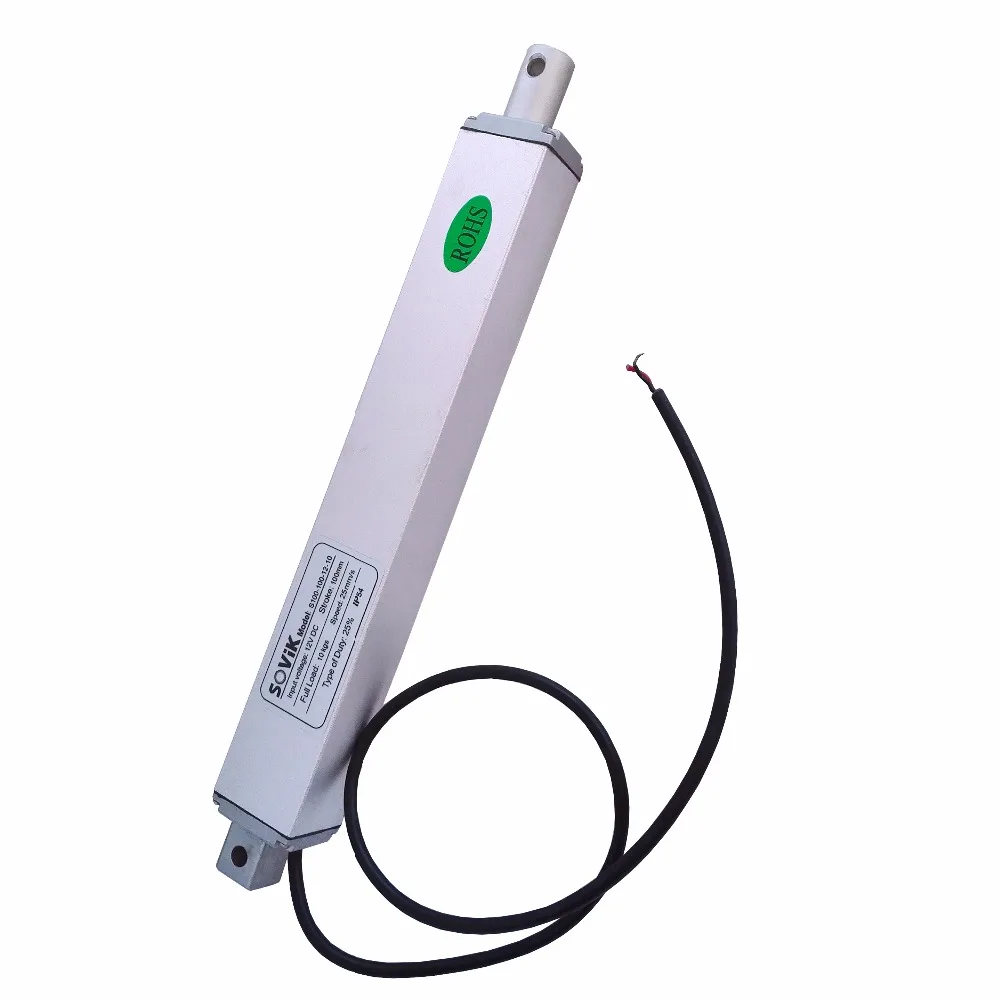 12V 24V Micro Linear Actuator 100mm 4 inch Stroke Electric DC Motor