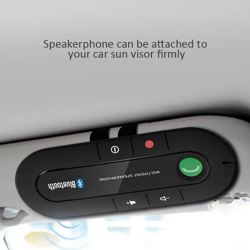 

Bluetooth Car Mp3 Music Speaker Portable Handsfree Wireless Sound Box MP3 Player Sun Visor Clip Speakerphone with Car Charging
