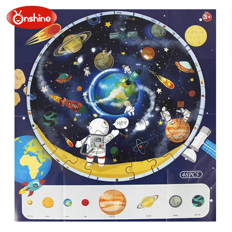 Onshine Education Learning Toys Wooden Puzzle Jigsaw World Map Wood