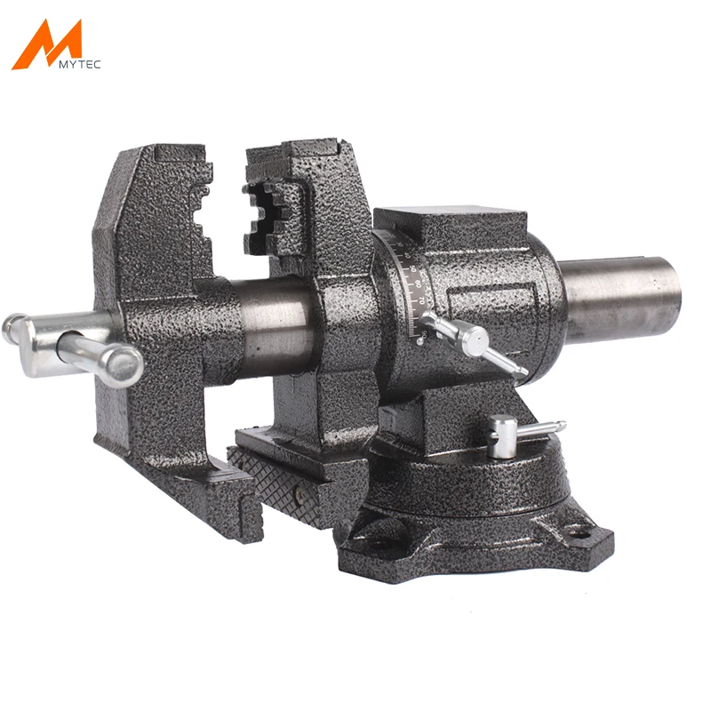 

5-Inch Heavy-Duty Multi-Purpose Rotating Combination Pipe Jaws and Bench Vise 360-Degree Swivel Base and Head (Black or Blue)
