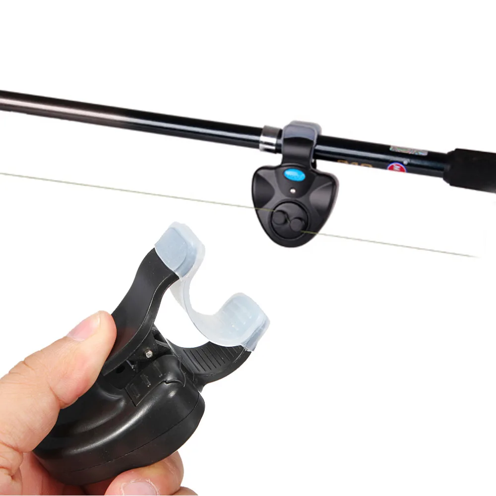 

Electronic Fish Bite Sound Alarm LED Light Alert Bell Fishing Rod Clip-On with 3 x LR44 button battery Sound Clip On Fishing Rod